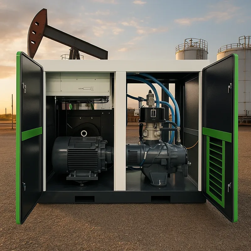 Energy Saving Pm Vsd Two Stage Screw Air Compressor